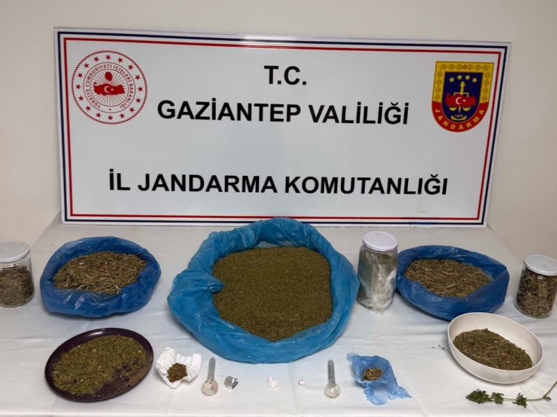 Gaziantep Jandarma'dan Ağustos ayında Uyuşturucu ve Kaçakçılığa 109 operasyon